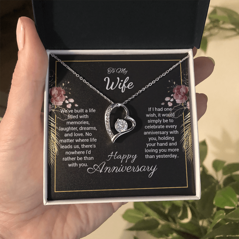 To My Wife- Happy Anniversqary. Forever Love Necklace