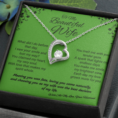 To My Beautiful Wife -Forever Love Necklace - Love, Your Husband