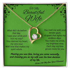 To My Beautiful Wife -Forever Love Necklace - Love, Your Husband