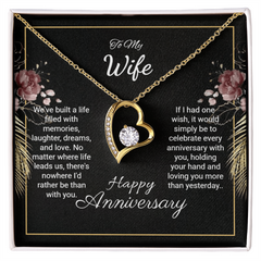 To My Wife- Happy Anniversqary. Forever Love Necklace