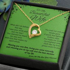 To My Beautiful Wife -Forever Love Necklace - Love, Your Husband
