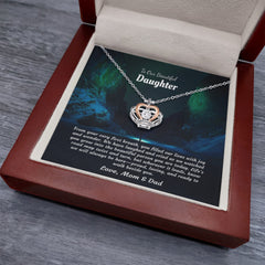 Crown Pendant Necklace - "To Our Beautiful Daughter"