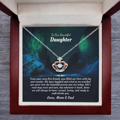 Crown Pendant Necklace - "To Our Beautiful Daughter"