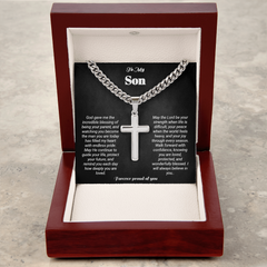 To My Son - Artisan Cross - Cubin Link Chain