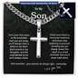 To My Son - Personalized Cross - Cuban Link Chain
