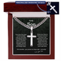 To My Son - Personalized Cross - Cuban Link Chain
