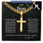 To My Son - Personalized Cross - Cuban Link Chain