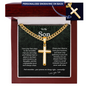 To My Son - Personalized Cross - Cuban Link Chain
