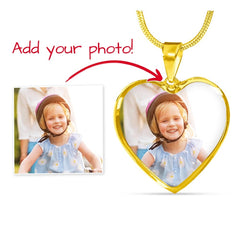Buyer Upload Heart Necklace with Engraving
